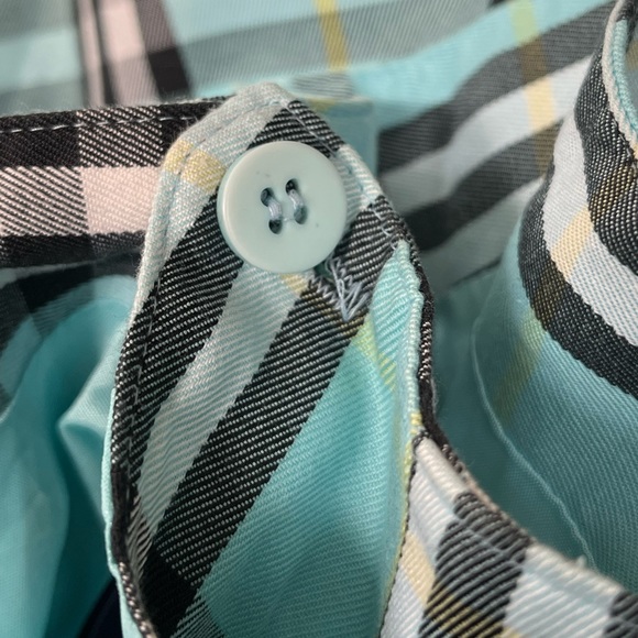 𝐁𝐮𝐫𝐛𝐞𝐫𝐫𝐲 Vintage Cotton Plaid Skirt Blue Size 6/Small - Picture 8 of 10